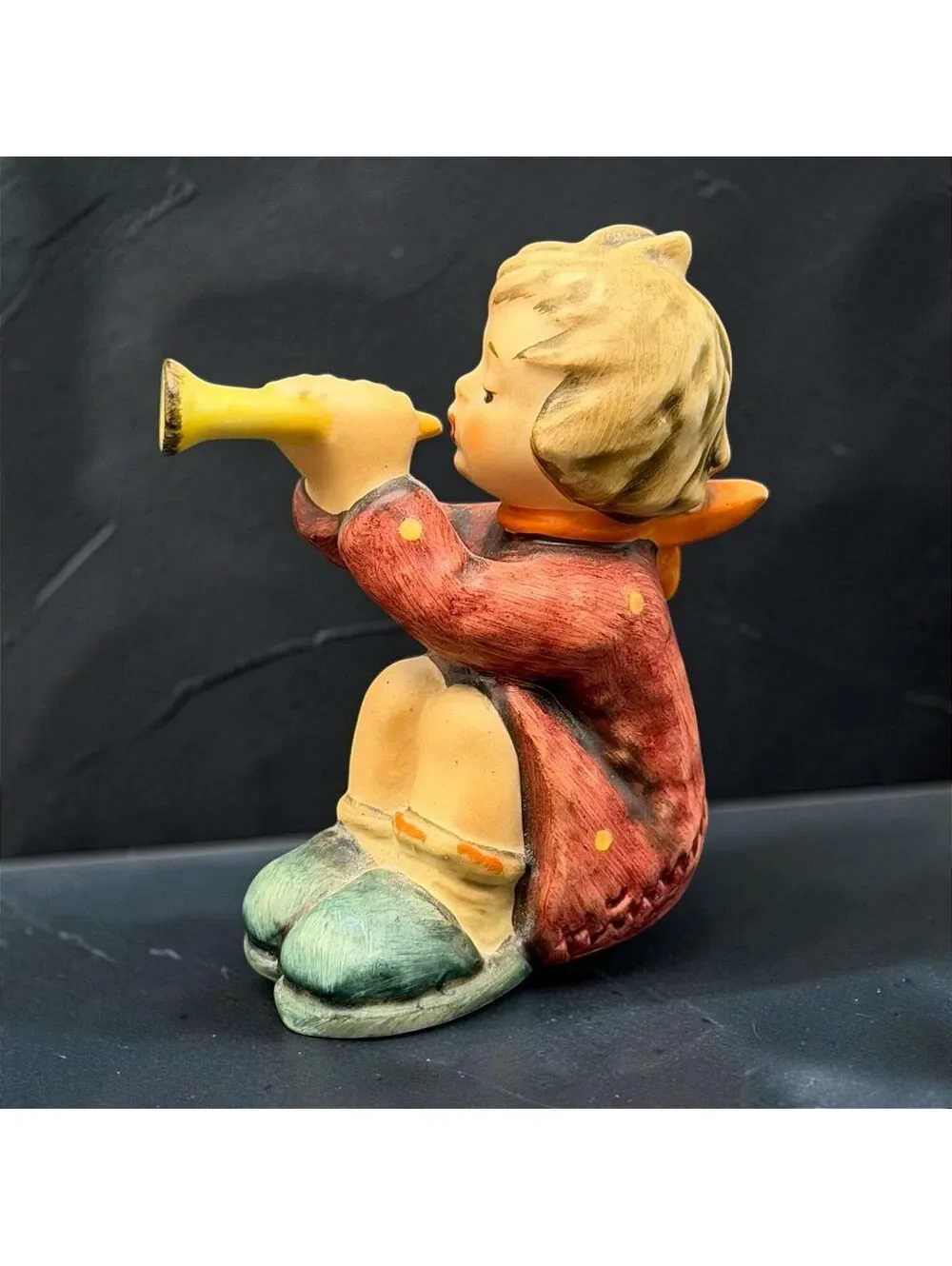 Vintage Goebel Hummel #391 Girl With Trumpet Figurine Made in W Germany 3 Inch